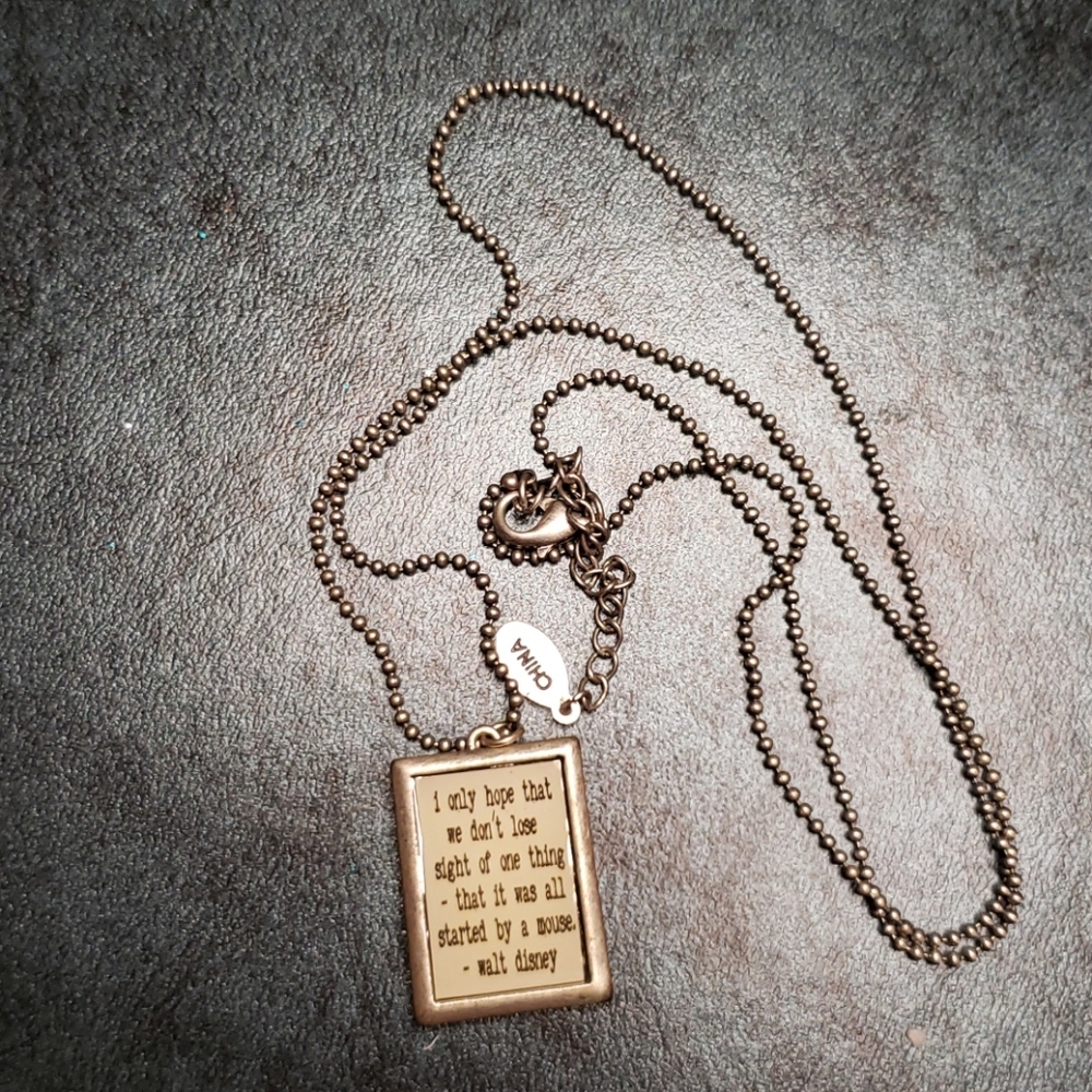 Walt Disney Quote Necklace